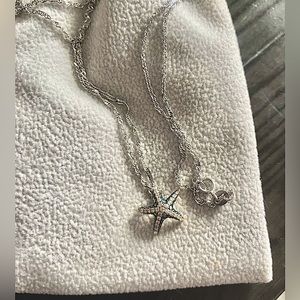 Diamond Starfish Necklace